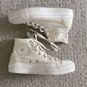 Cream and Gold Converse